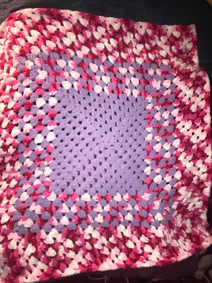 Custom crochet baby blanket